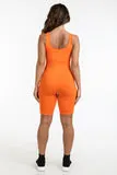 Logo Tank Romper Orange - Alvy Luxe