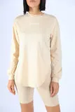 Round Hem LS top and Biker shorts Set