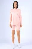 Round Hem LS top and Biker shorts Set