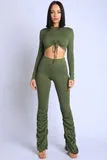 Ruched Sham Olive pants set