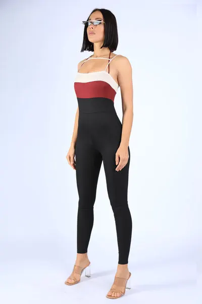 Spaghetti Cross Straps Jumpsuit