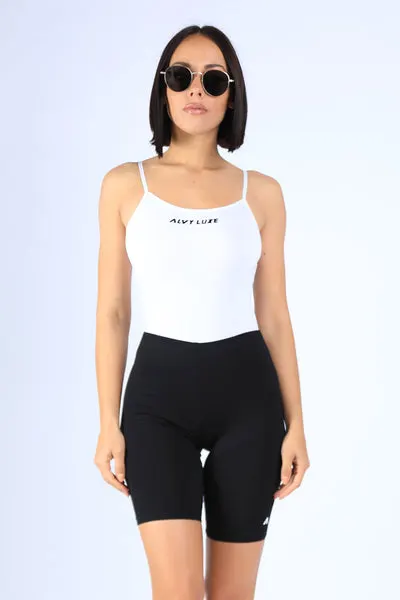 Spaghetti Strap Logo Bodysuit
