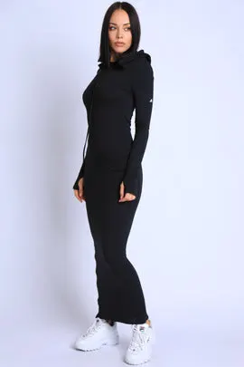 Terry Hooded Maxi Dress