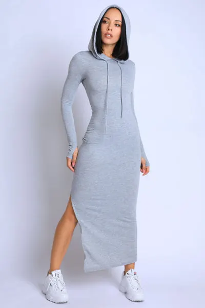 Terry Hooded Maxi Dress