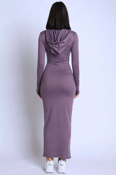 Terry Hooded Maxi Dress