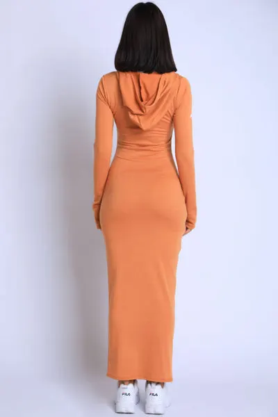 Terry Hooded Maxi Dress