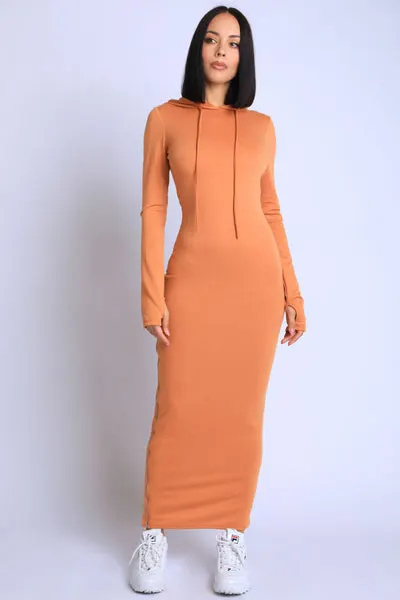 Terry Hooded Maxi Dress