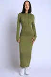 Terry Hooded Maxi Dress