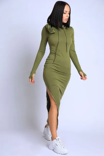 Terry Hooded Maxi Dress