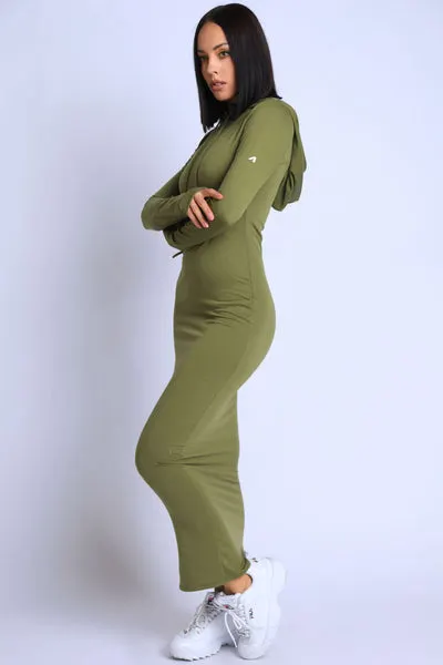 Terry Hooded Maxi Dress