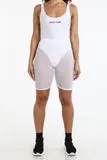 Logo Mesh Biker Shorts White - Alvy Luxe